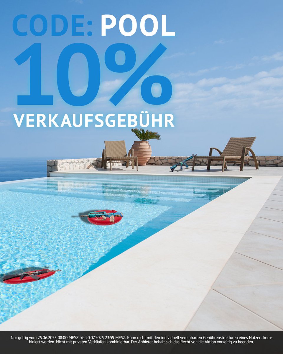 Mit dem Code POOL könnt ihr euch diesen Sommer reduzierte Gebühren sichern 🤝