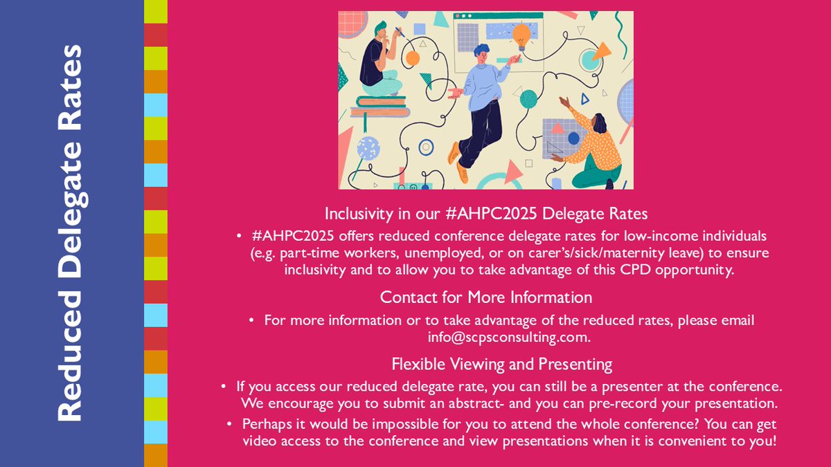 SCPS Health Psychology Consulting LTD (@scpsconsulting) on Twitter photo #ahpc2025 is an inclusive conference. Contact us info@scpsconsulting.com for special rates. Video-delegates get lower rates & view when it suits them. Being on a low income/out of the workforce won't stop you from being a conference presenter apply now forms.office.com/r/TMXTnGPJfs #ahpc2025 is an inclusive conference. Contact us info@scpsconsulting.com for special rates. Video-delegates get lower rates & view when it suits them. Being on a low income/out of the workforce won't stop you from being a conference presenter apply now forms.office.com/r/TMXTnGPJfs