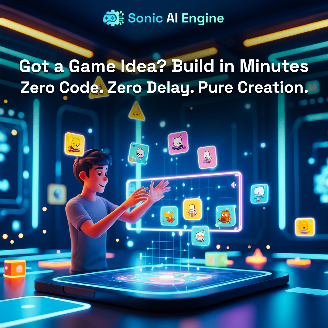 SonicAIEngine's tweet image. ⏱️ Still waiting for your game idea to become real?
With #SonicAIEngine, you can build full Web3 games in minutes — not months.
No code. No dev team. Just drag, drop, launch.
🚀 From zero to gameplay in record time.
🎮 Create now → sonicengine.net
#NoCodeGameDev…