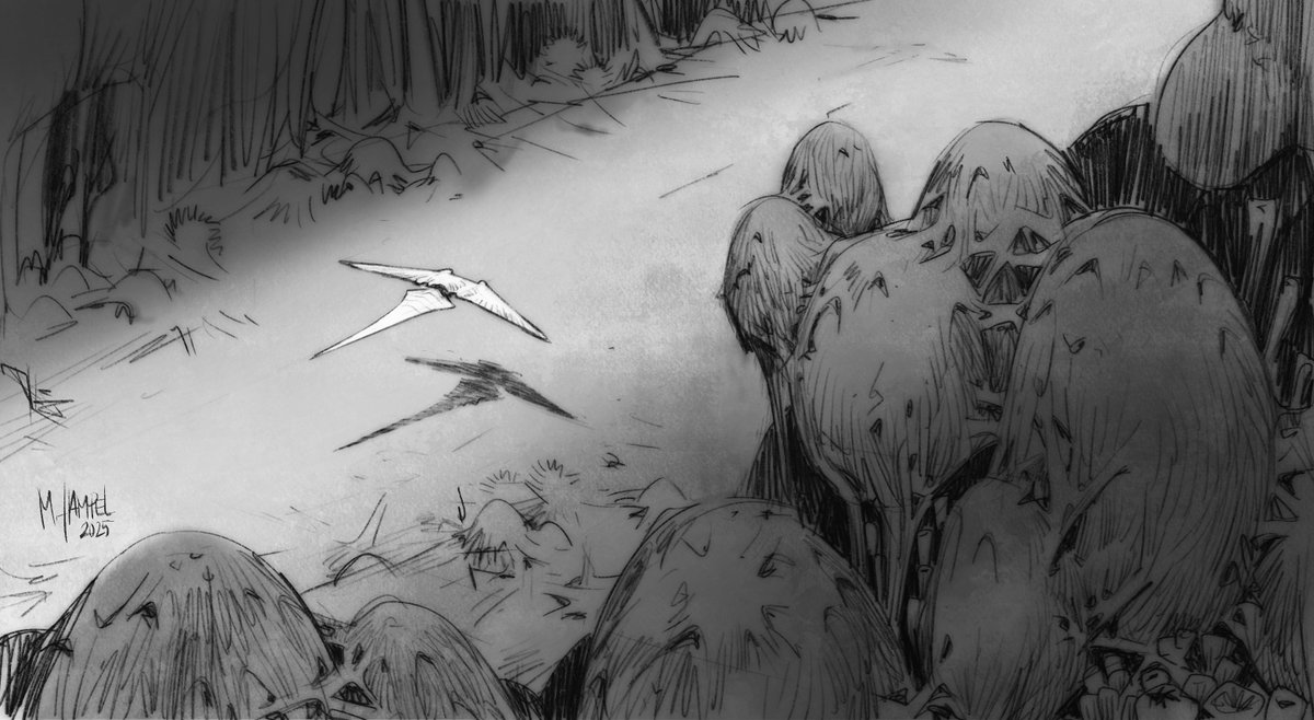 exoplanet landscape sketch