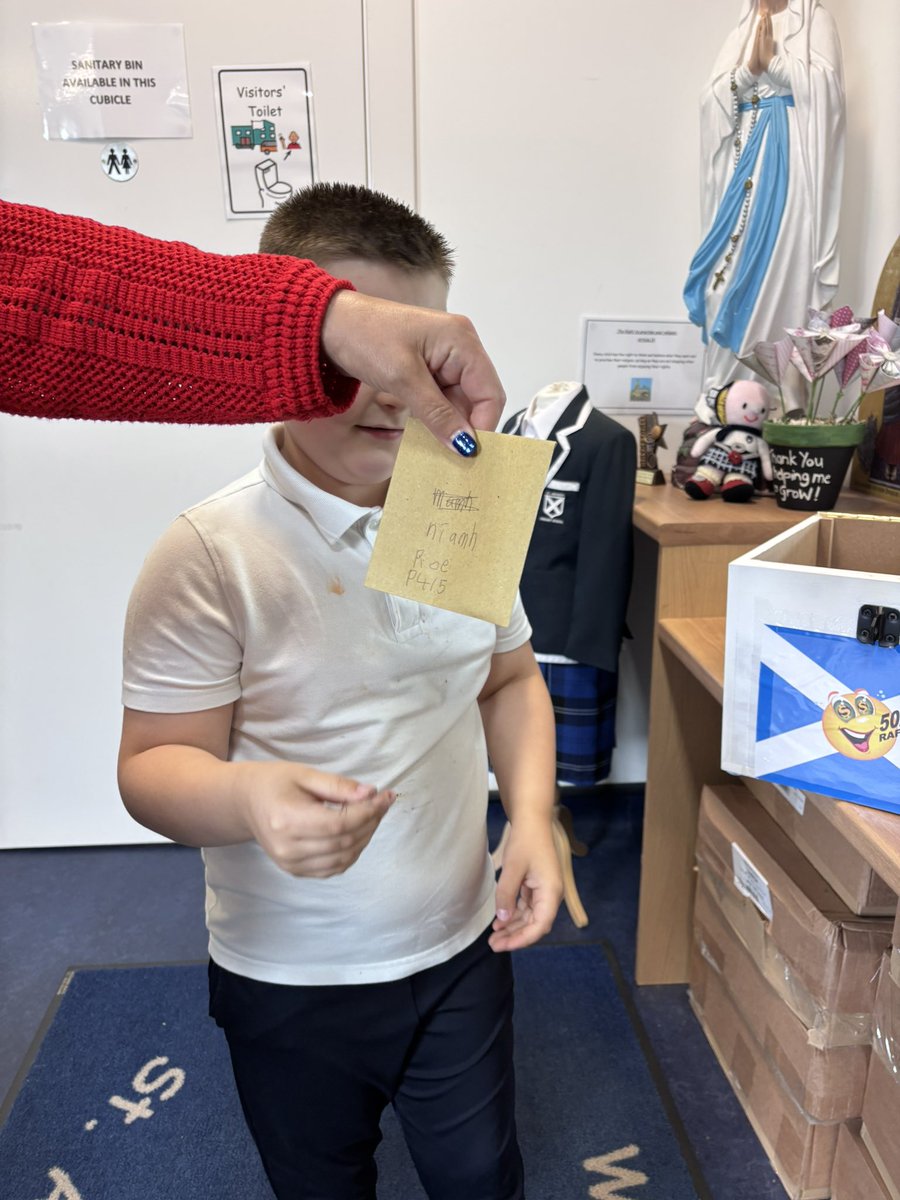 Congratulations to our last 50/50 winner of the year. Drawn by the lucky fingers of this boy.