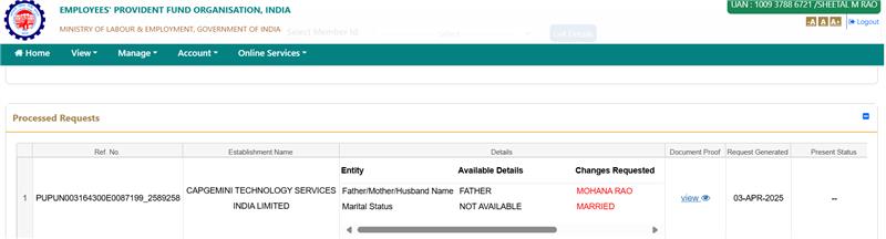 srknthkv24's tweet photo. @socialepfo @epfopune1
Joint declaration was filed to update father name on 3rd April 2025 and grievance to follow up on same was filed on 30-05-2025 still no response 😔.
UAN# 100937886721.
JD#PUPUN003164300E0087199_2589258
GRIEVANCE# ROPUN/E/2025/16528
#EPFOwithyou #EPFO https://t.co/mpT0KiV8kh