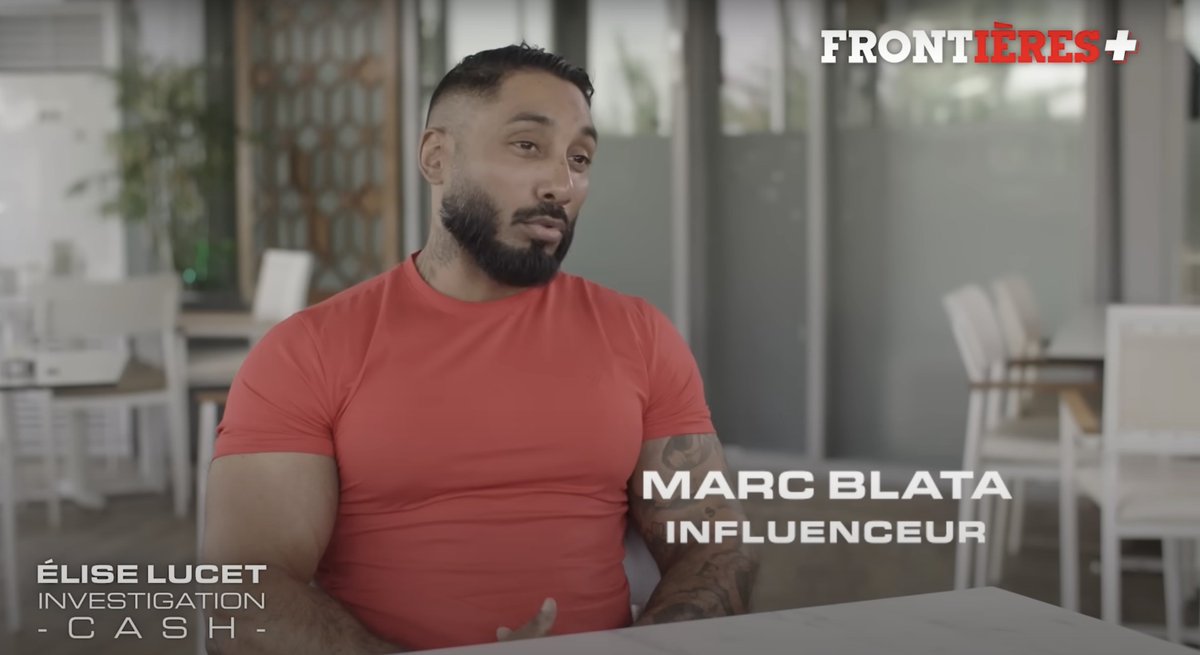 cashinvestigati's tweet image. Une partie de cette enquête portait sur Marc Blata. Pour rappel, 150 personnes ont déposé plainte et toutes le désignent nommément pour des accusations d’escroquerie. L’enquête judiciaire est toujours en cours. C’est donc ce témoin que Frontières a choisi d’aller rencontrer à