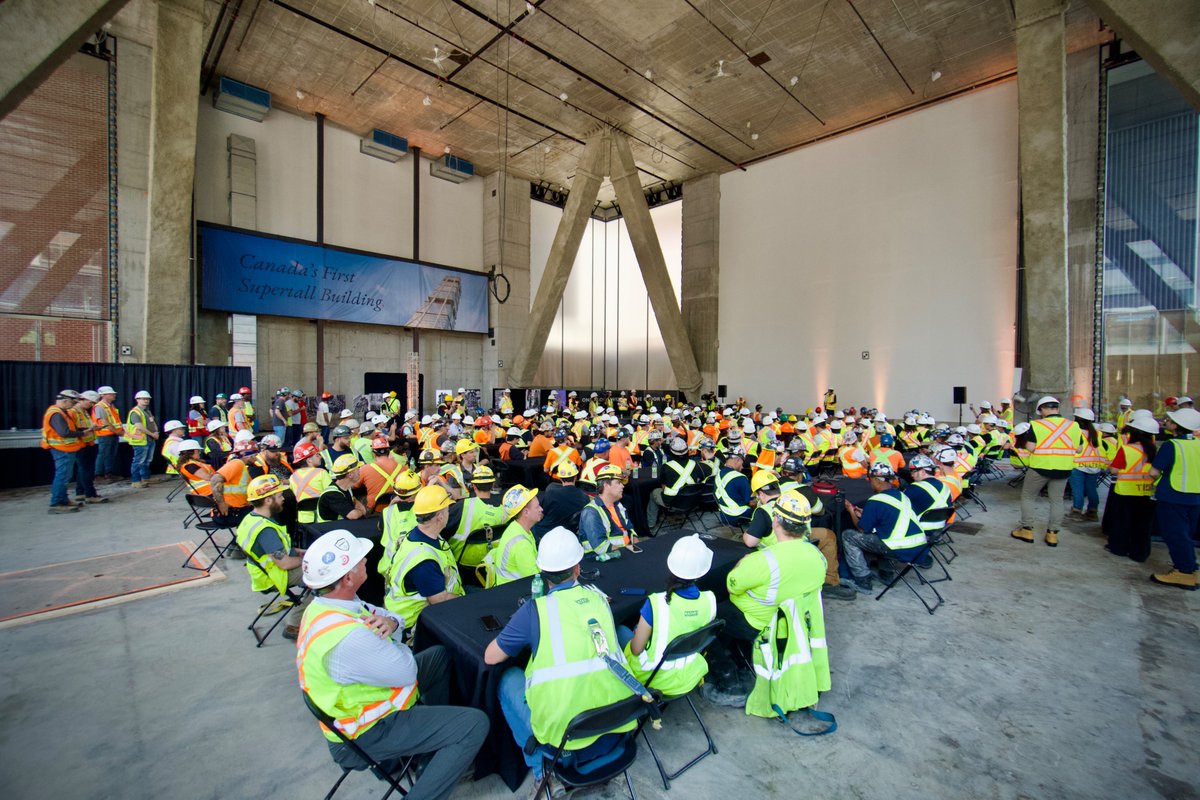 One Bloor West officially reaches 300 metres / 1,000 feet — Canada’s first supertall skyscraper.