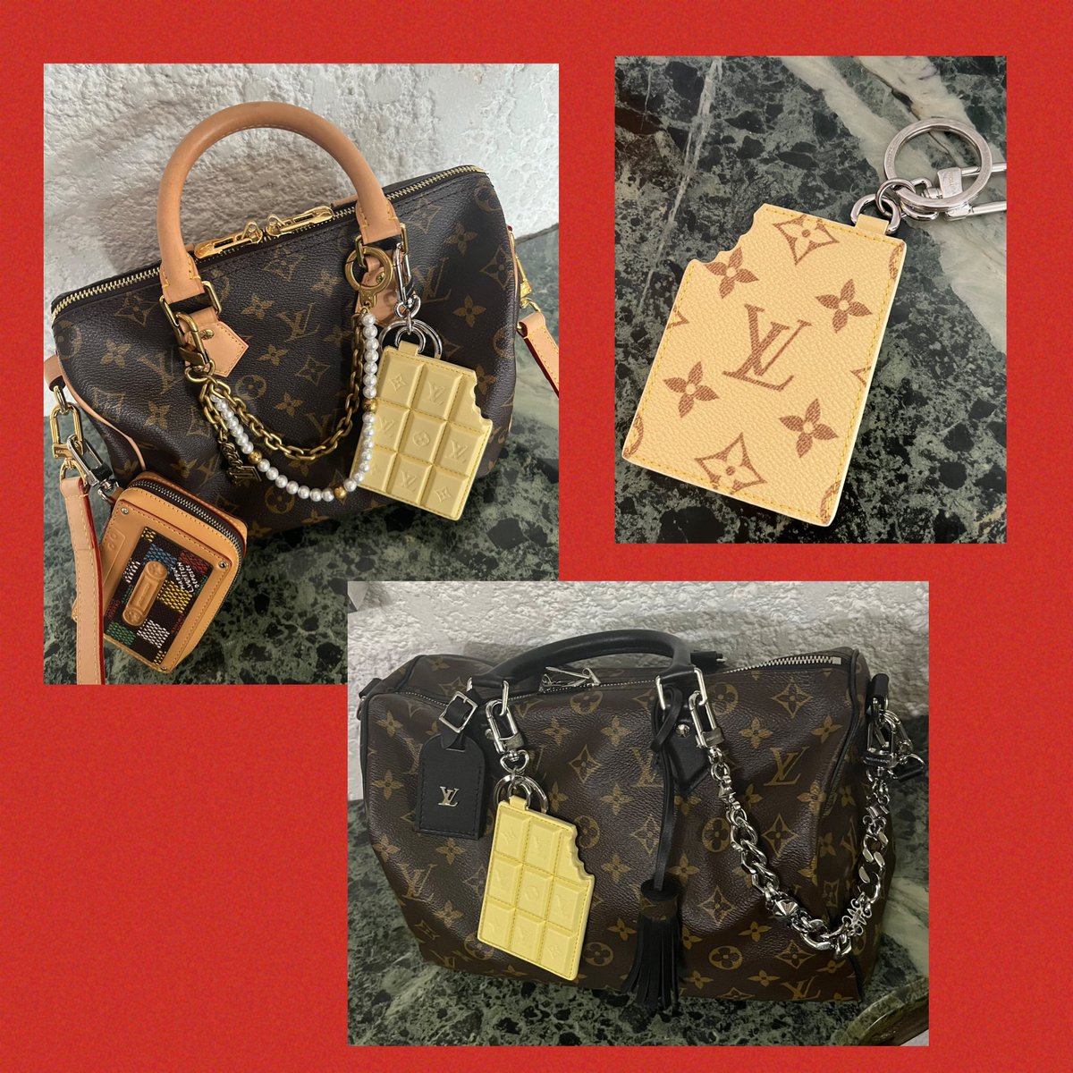 紫耀くんのマネしてたLVチョコレートバーバッグチャームがもう届いた