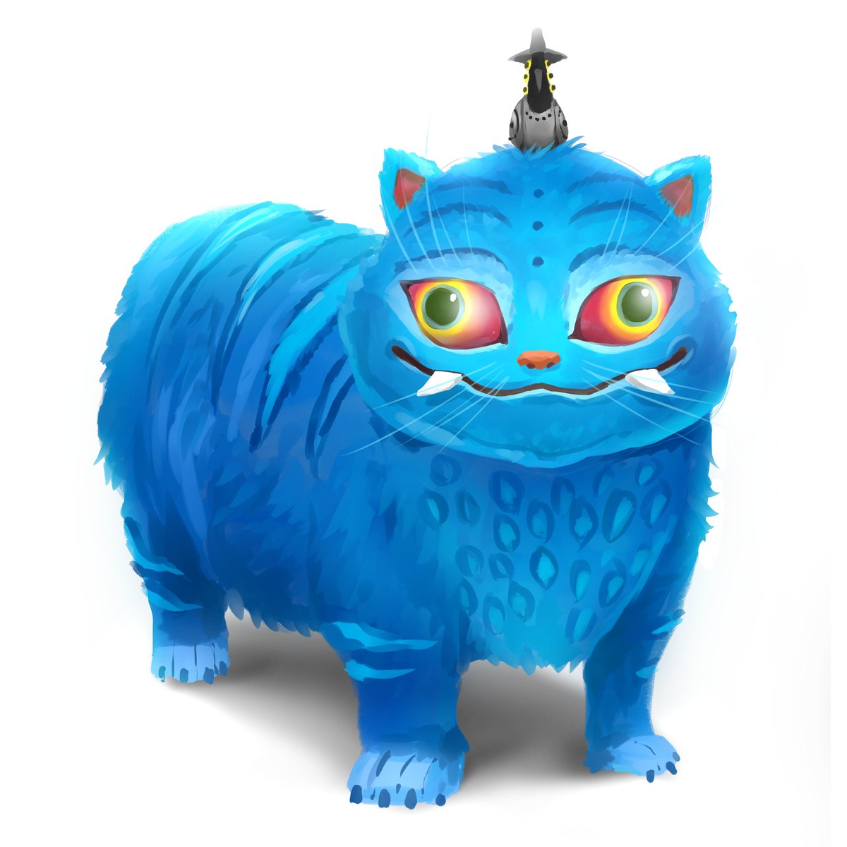 chanimode's tweet image. so obsessed with this derp 😭

pose ref: oiia cat lol

#kpopdemonhunters #fanart