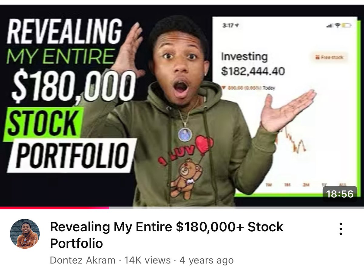4 years ago one of the first videos I ever made on YouTube was breaking down my $180,000 portfolio at 21. Crazy to see how far information can take you.