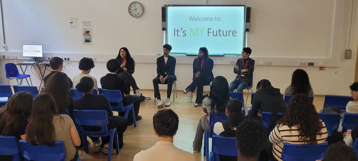 Our Heroes Return!🧑‍🎓

As the final afternoon of Year 12 It's My Future week draws to a close, the sixth form team were delighted to welcome back 4 of our Class of 2024, Anesa, Omar, Rajeeka &amp; Yousuf. The Year 12s were able to ask questions &amp; gained some great advice.