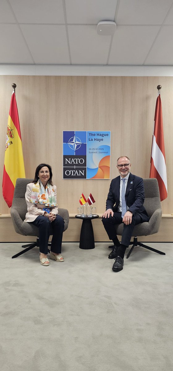 Andris Spruds (@andrisspruds) on Twitter photo 🇱🇻🤝🏻🇪🇸 Spānija ir būtisks Latvijas partneris – gan ar karavīru klātbūtni Latvijā, gan ar stingru apņemšanos stiprināt #NATO spējas.
Kopā ar Spānijas aizsardzības ministri Margaritu Roblesu turpinām veidot ciešāku sadarbību spēju attīstībā un kopīgos iepirkumos.
<a href="/Defensagob/">Ministerio Defensa</a> 🇱🇻🤝🏻🇪🇸 Spānija ir būtisks Latvijas partneris – gan ar karavīru klātbūtni Latvijā, gan ar stingru apņemšanos stiprināt #NATO spējas.
Kopā ar Spānijas aizsardzības ministri Margaritu Roblesu turpinām veidot ciešāku sadarbību spēju attīstībā un kopīgos iepirkumos.
<a href="/Defensagob/">Ministerio Defensa</a>
