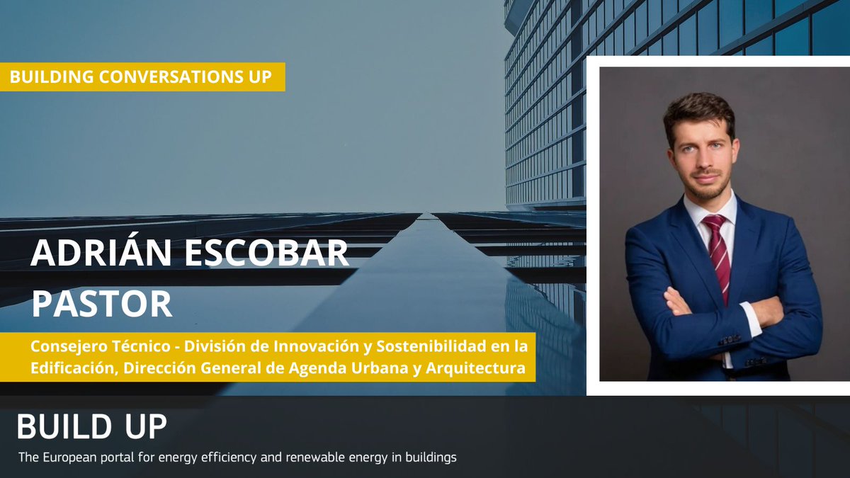 We had the pleasure of interviewing Adrián Escobar Pastor, Technical Advisor at the Division of Innovation and Sustainability in Building, General Directorate of Urban Agenda and Architecture, in Spanish!

He replies questions about NBRPs in Spain👉build-up.ec.europa.eu/es/news-and-ev…