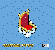 RoxHBB's tweet photo. Celestial Throne by Rox To celebrate the 1st anniversary of
@HabboOrigins, I envisioned a furni that would combine two essential elements: the desire to collect and the luxurious aesthetic that every worthy rare should have.  #HabboOrigins #Habbo @SulakeDominic @H_Stronghandle https://t.co/cSbsygt9Ou
