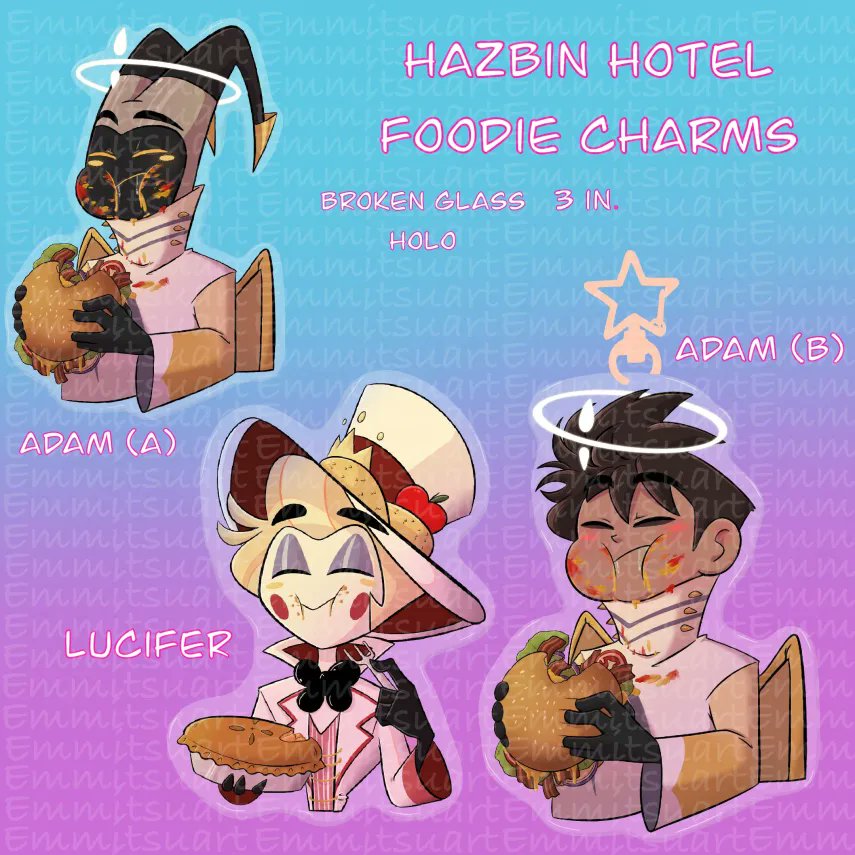 🍔✨PRE-ORDERS OPEN!✨🍔 Hazbin Hotel foodie charms are HERE in