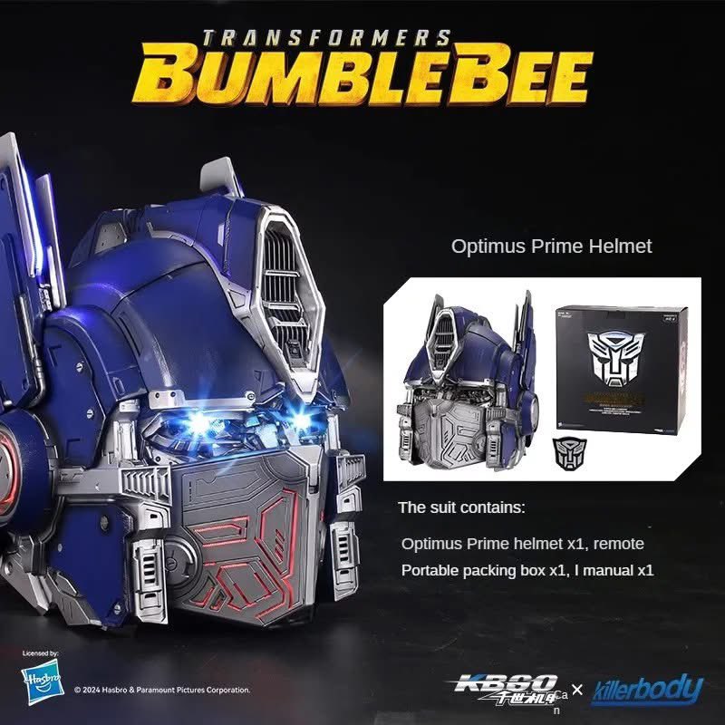 BotCon's tweet image. Our BotCon &apos;25 Grand Prize raffle was a Transformers Bumblebee Optimus Prime helmet!! This amazingly detailed - and wearable! - helmet also features lights, dialogue from the movie, and moving parts. Retail $359.00. 

Huge thanks to @killerbody_com for providing the prize!