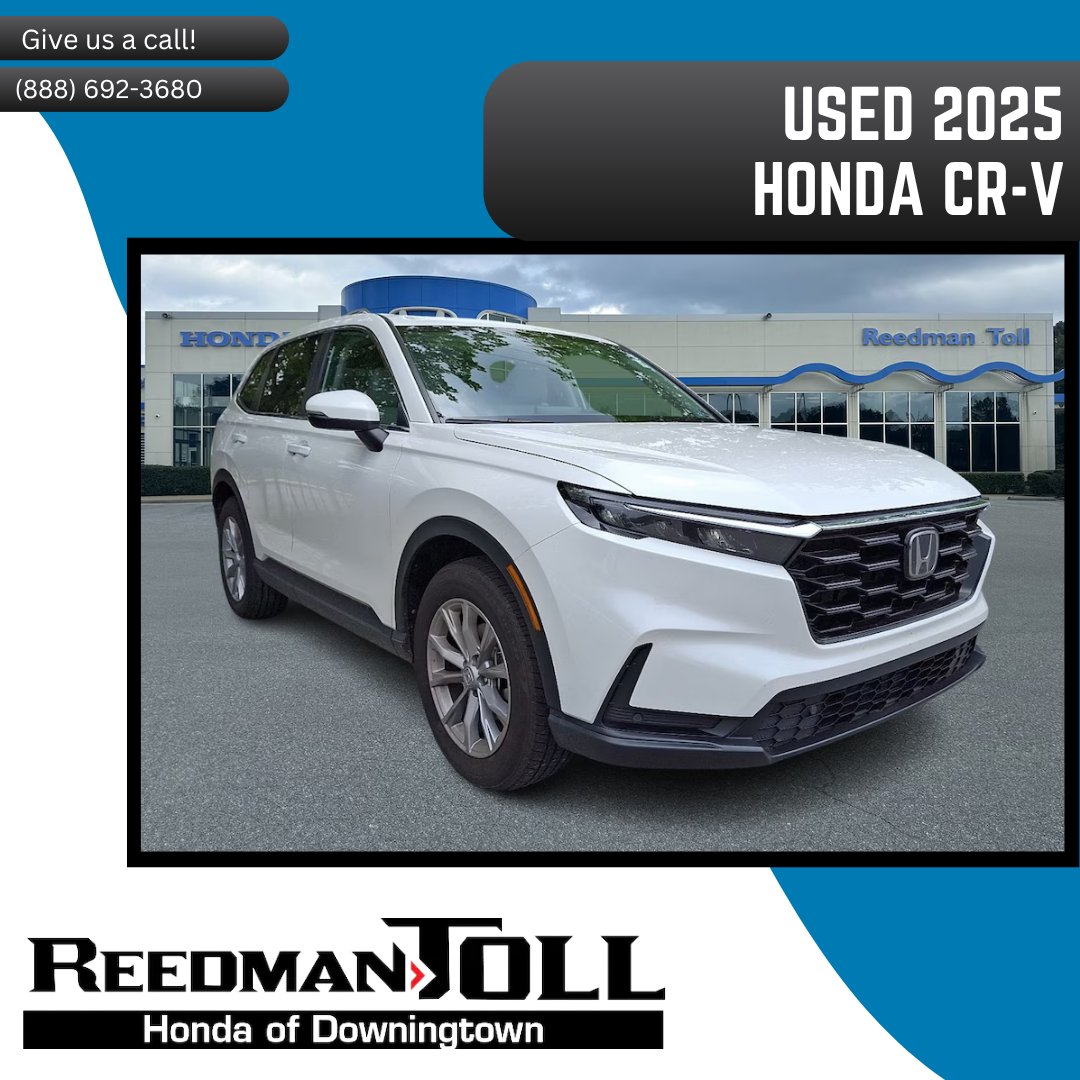 Visit us here at Reedman-Toll Honda to check out new inventory, and like-new used cars like this 2025 Honda CR-V! bit.ly/4nf19Tl #ReedmanToll #Honda #UsedCar