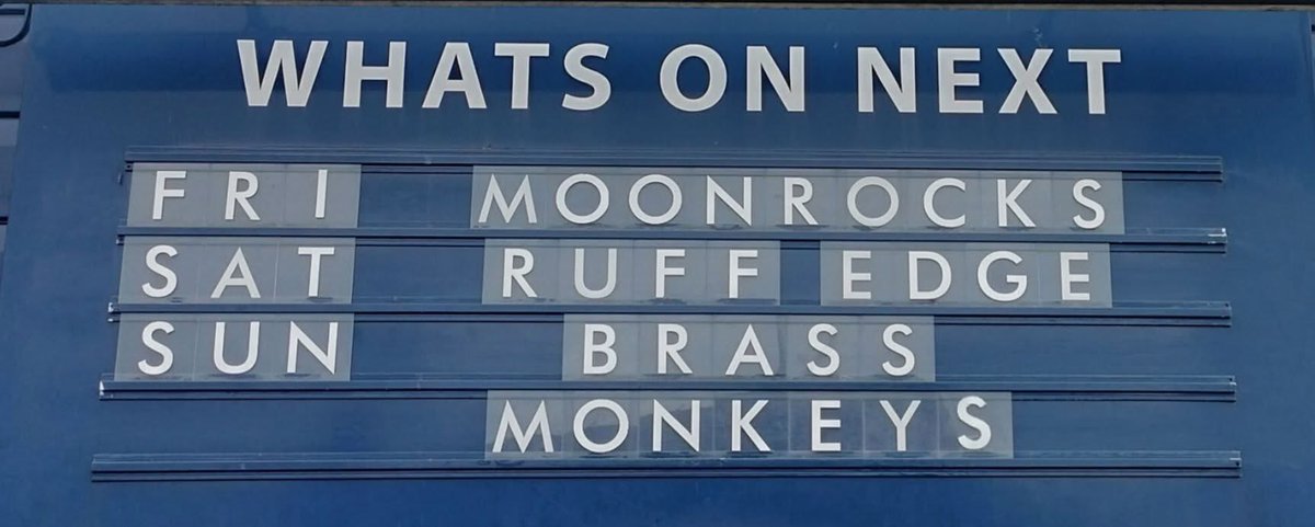 MonkeysBrass's tweet photo. Mouthwatering menu of bands @  The Village Inn this weekend . 

We are on from 4pm this Sunday 29th . 

1-3 Stuart St East Kilbride .74 4NG https://t.co/Q0lxd0CsFM