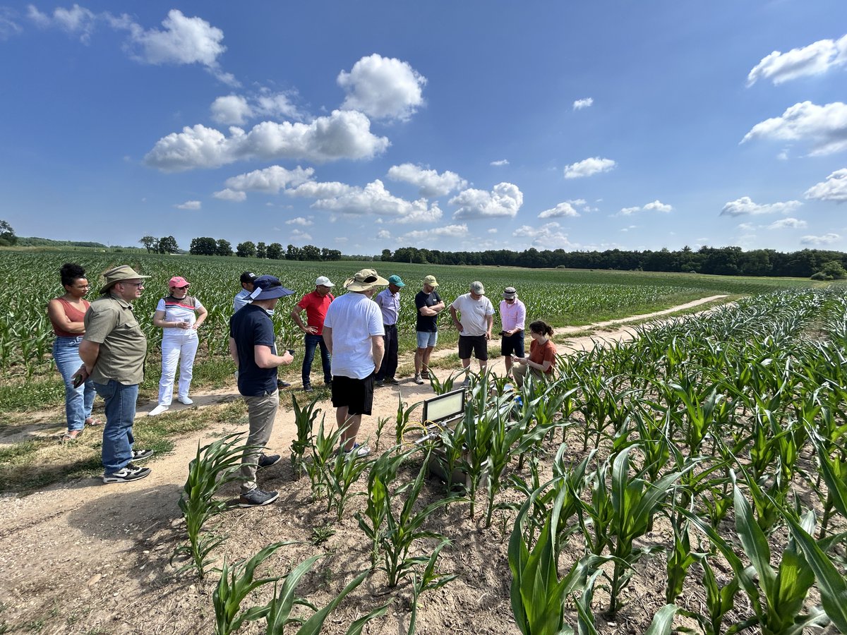 CANR_Intl's tweet image. Day 2 starts off with a field visit to MSU’s @KelloggBioStn . Participants saw firsthand how science, sustainability, and community come together. #AgResearch #ClimateSmartAg #MSUKBS #CANREuropeForum