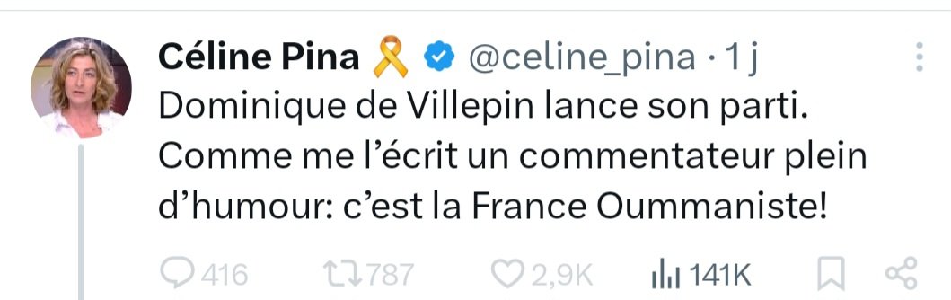 Notre pays a tellement basculé à l'extrême droite qu'en 2025 on peut voir <a href="/Villepin/">Dominique de Villepin</a> se faire traiter d'islamo gauchiste. 
Bande de fadas.