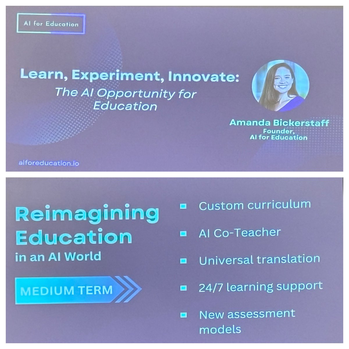 ashleyrea22's tweet image. Amanda Bickerstaff is the Co-Founder and CEO of AI for Education. We had the pleasure of hearing her speak about ways educators, staff, and students can maximize their potential through the ethical and equitable adoption of AI. #VASSP