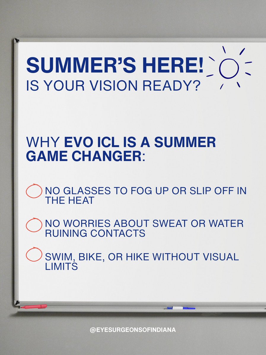 Your best summer yet starts with better vision. See if EVO ICL can help. 

#eyesurgeonsofindiana #eyesurgeons #eyesurgeonsindiana #evoicl
