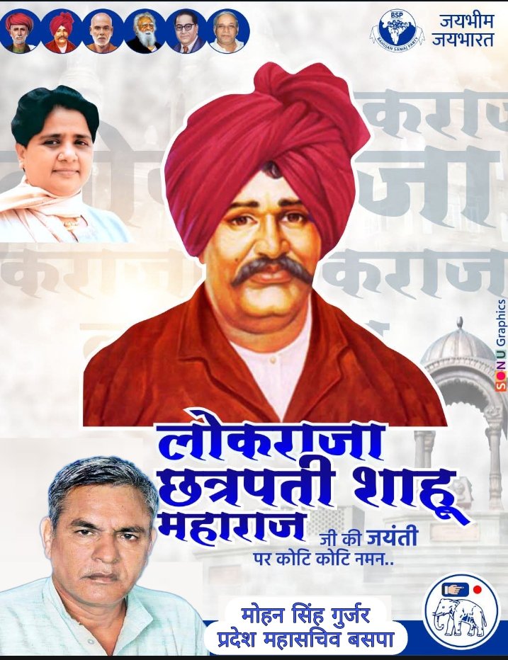 Mohan Singh Gurjar (@mohansingh3065) on Twitter photo समतामूलक समाज की स्थापना करने वाले , बहुजन चिंतक,दलितों, पिछडों, शोषितों के मुक्तिदाता, आरक्षण के जनक छत्रपति शाहू जी की जयंती पर शत शत नमन
#छत्रपती_शाहू_महाराज_जयंती 🙏🙏🙏
<a href="/AnandAkash_BSP/">Akash Anand</a> <a href="/ramjigautambsp/">Er.Ramji Gautam MP Rajya Sabha</a> समतामूलक समाज की स्थापना करने वाले , बहुजन चिंतक,दलितों, पिछडों, शोषितों के मुक्तिदाता, आरक्षण के जनक छत्रपति शाहू जी की जयंती पर शत शत नमन
#छत्रपती_शाहू_महाराज_जयंती 🙏🙏🙏
<a href="/AnandAkash_BSP/">Akash Anand</a> <a href="/ramjigautambsp/">Er.Ramji Gautam MP Rajya Sabha</a>