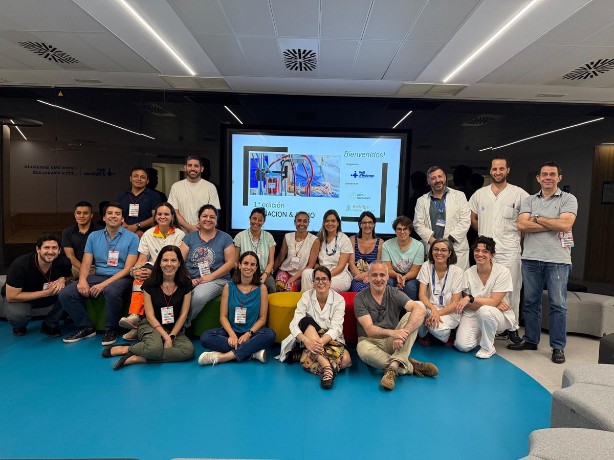 vallhebron's tweet photo. Professionals vinculats a la cura del pacient crític han participat en el 1⃣ers Curs d’#ECMO i Donació, per  dotar els coordinadors de trasplantaments hospitalaris dels coneixements especialitzats per afrontar els reptes d’un àmbit en constant evolució.

https://t.co/uXi202BkNT https://t.co/7F9vcLTOTB
