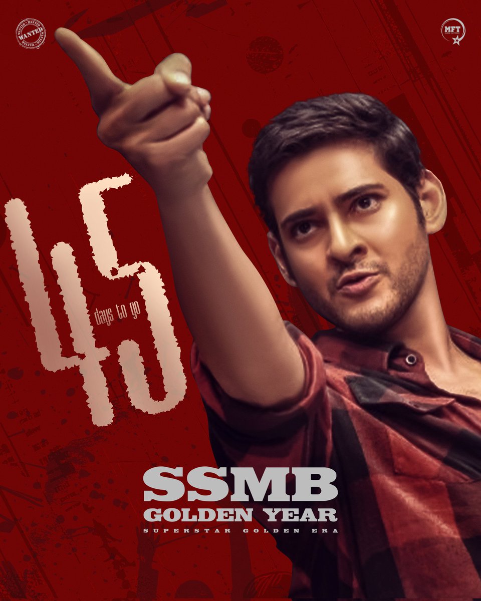 SSMB EMPIRE FC 🦁 (@ssmb_freaks) on Twitter photo ⚡️Just 45 Days Left!⚡️
The Demi-God <a href="/urstrulyMahesh/">Mahesh Babu</a> is getting ready to set the screen on fire 🔥
The countdown to the Golden Celebration has begun! 💥
#45DaysForSSMBGoldenYear
#SSMB29 #Athadu4K ⚡️Just 45 Days Left!⚡️
The Demi-God <a href="/urstrulyMahesh/">Mahesh Babu</a> is getting ready to set the screen on fire 🔥
The countdown to the Golden Celebration has begun! 💥
#45DaysForSSMBGoldenYear
#SSMB29 #Athadu4K