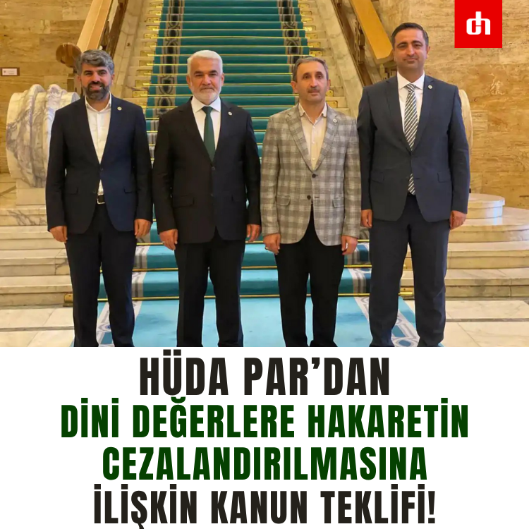 Dogruhaber's tweet photo. HÜDA PAR’dan dini değerlere hakaretin cezalandırılmasına ilişkin kanun teklifi 
https://t.co/VZFpOSoKKo https://t.co/AX2615eRtS