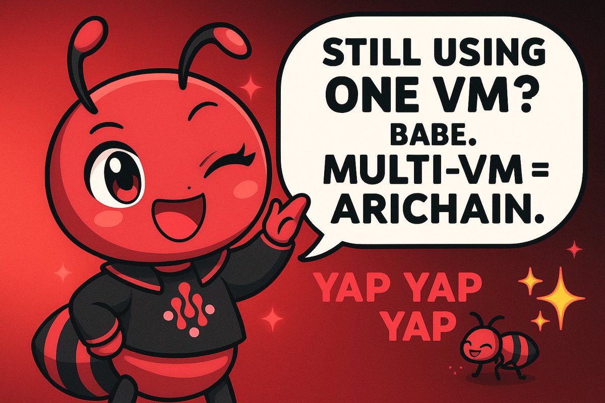 GarbaYahya35008's tweet image. 🗣️ "HELLOOOOOO?! You’re still running ONE VM in 2025?! Babe… we’re not in the stone age. Multi-VM is LIFE. Multi-VM is Arichain. Get with it or get LEFT 🐜💅💻✨"
#Arichain #MultiVM #KaitoYapping #Web3Energy