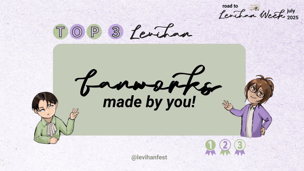 levihanfest's tweet photo. Have you created something for LeviHan? What's your favorite? 💚💜

Share your LeviHan fanworks! It can be drawings, writings, edits, meta-analyses, or anything else you've made! ❤️‍🔥

This is a spotlight for you! ⭐ https://t.co/e1SNSum10z