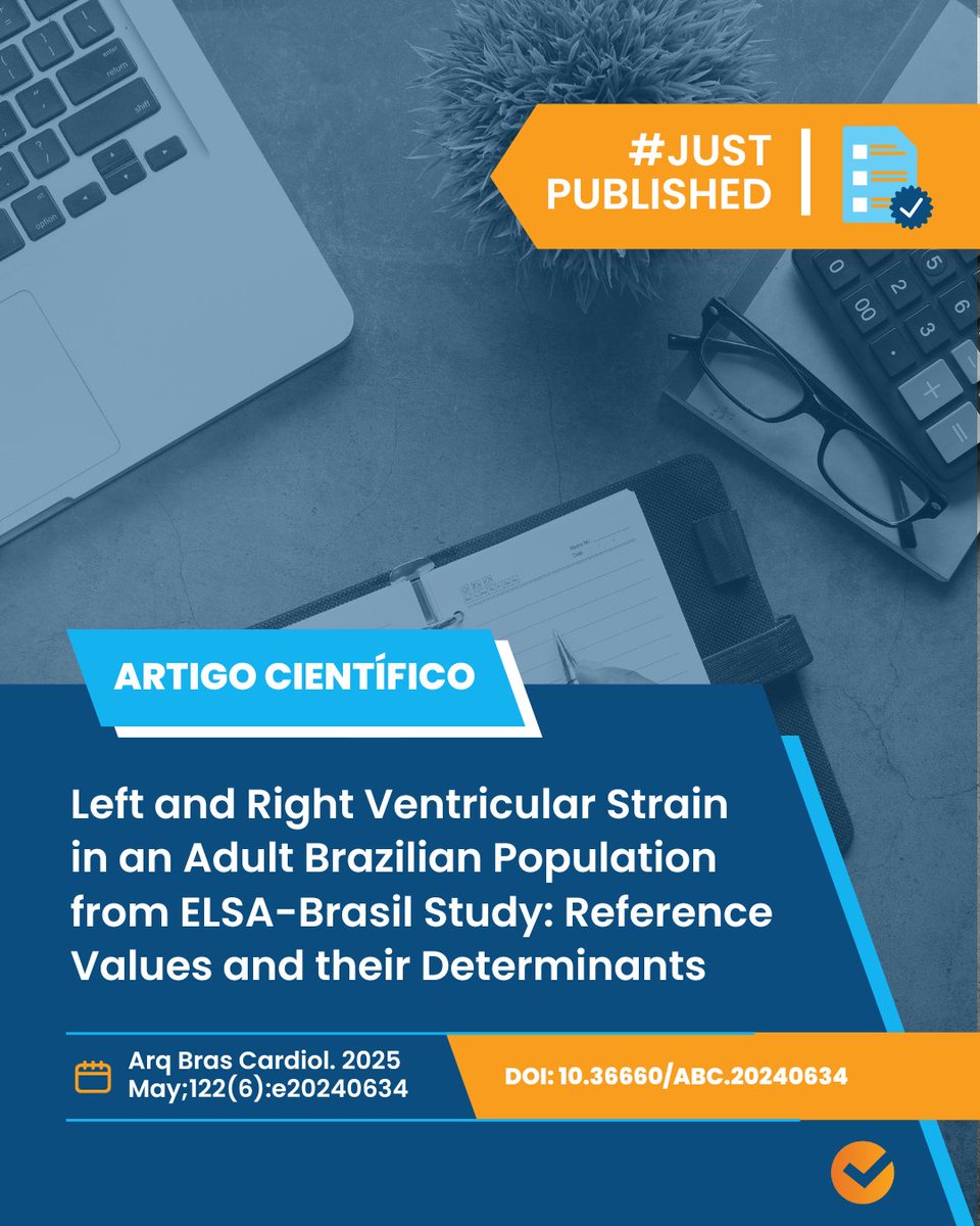 Artigo recém publicado! #JustPublished

Título: Left and Right Ventricular Strain in an Adult Brazilian Population from ELSA-Brasil Study: Reference Values and their Determinants

Acesse: pubmed.ncbi.nlm.nih.gov/40531678/