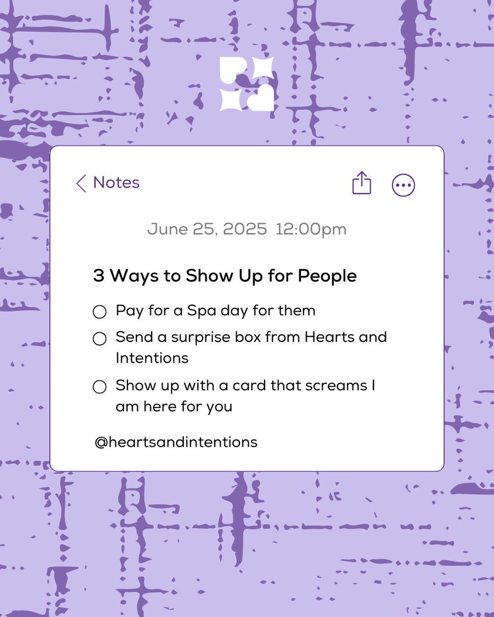 heartsandintent's tweet image. Support is an action word.
Here’s 3 ways to do it softly and intentionally.

Thank us later! 💜

#giftingsolutions #gifting101 #giftstore #heartsandintentions