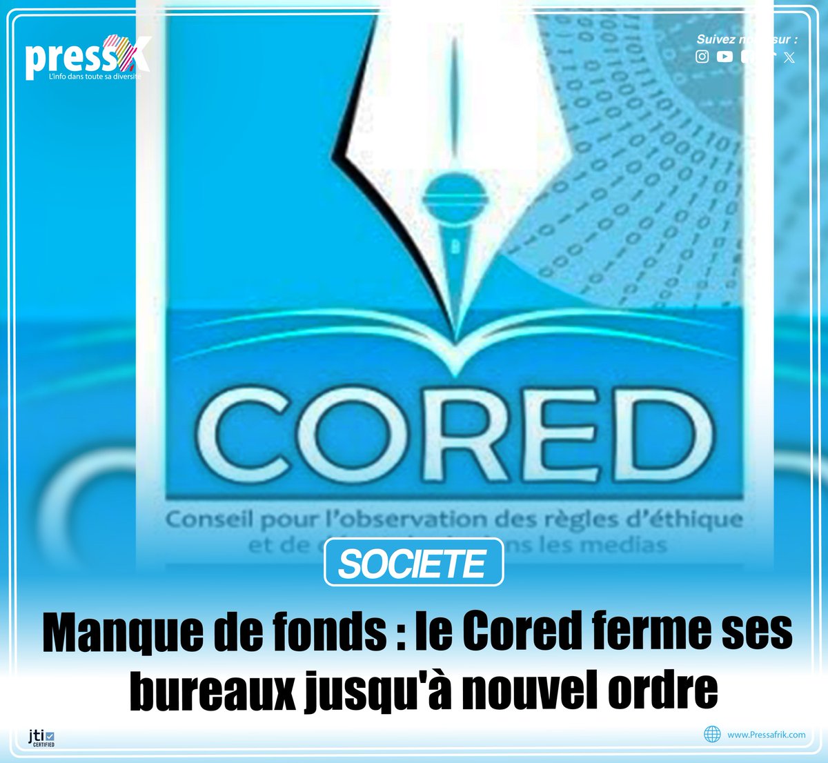 pressafrik.com/Manque-de-fond… #CORED