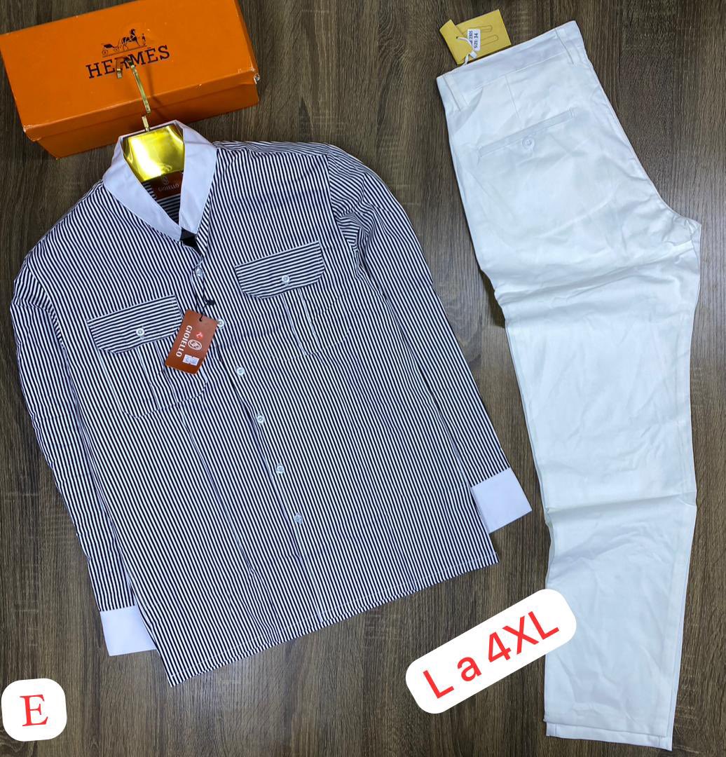 m_shop6's tweet photo. Élégance et style assurés pour cette chemise à rayures raffinées, avec col et poignets contrastés.

Taille : M à 4xl 
🏷️ 13.000 Fcfa &amp; 25.000 fcfa en ensemble 

Commandez maintenant: https://t.co/DBLULSU5Hy

📍Boutique à la rue ancien cinéma étoile, Douche Akwa

Rts 🙏🏽 https://t.co/KZCwdkMrif