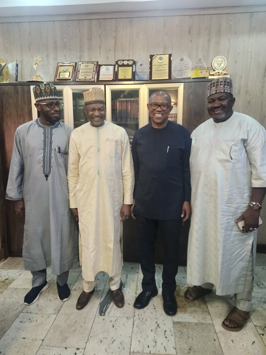 Today the 25th of June 2025 the Obidient Movement has attracted another senior member into the Obidient Movement. His Exellency Peter Obi was at the office of Hon Abubakar Malami SAN Attorney General of the Federation and Minister of justice (2015 -2023) . 

This is in his
