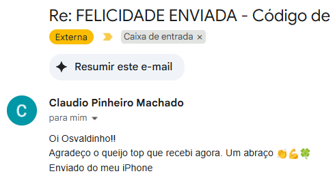 queijodalagoamg's tweet photo. Tipo de E-mails que recebo e que alegra o meu dia:
#depoimento #provasocial #clientesatisfeito #felicidade https://t.co/e8UIfhWHjg