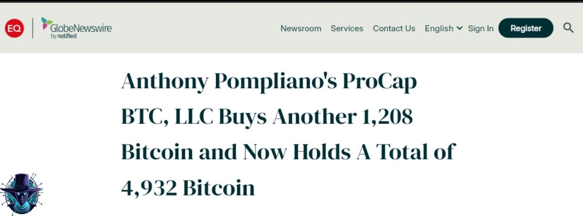 fomowiz's tweet image. Anthony Pompliano&apos;s ProCap just acquired 1,208 BTC for $129M, bringing their total to 4,932 BTC. That&apos;s a serious stack in the Bitcoin game! #Bitcoin #ProCap