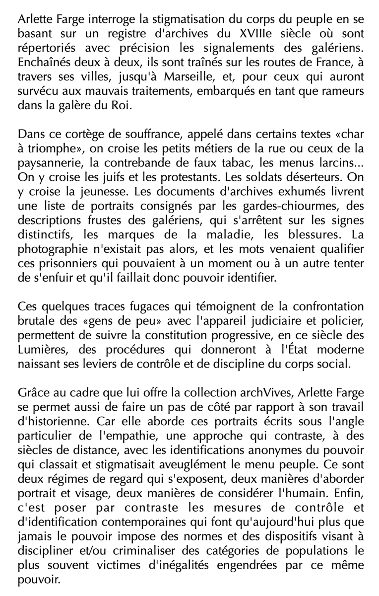 Arlette Farge - Ils ont écrit leurs visages

Signalements de galériens et de délinquants.e.s du XVIIIe siècle

À paraître en novembre chez MétisPresses