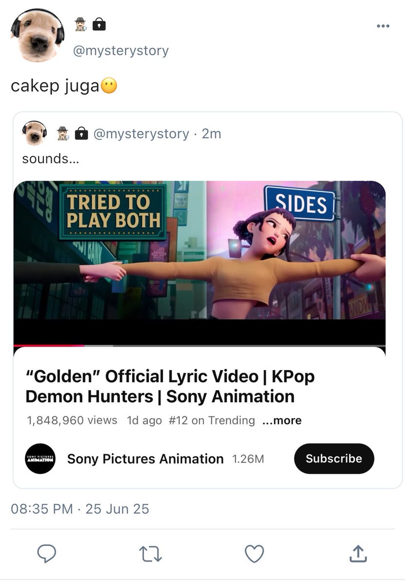 P4RTYF0RU's tweet image. ‘GOLDEN’ alternative universe (au) #zoeystery #KPOPDEMONHUNTERS