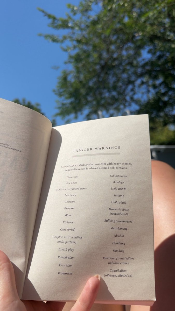 When the book starts with a trigger warning >>>