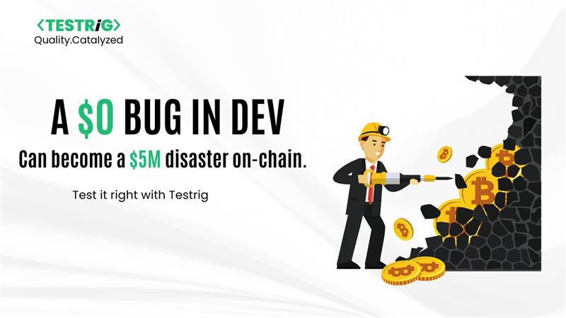 testrig_qa's tweet photo. One smart contract bug can cost millions. Are you #Testing it right?
At #Testrig, we validate every transaction, logic flow, and blockchain edge case — so your #cryptoapp runs clean, fast, and secure.
https://t.co/KFvOvcqA2T
#CryptoQA #BlockchainTesting #DeFi #SmartContractAudit https://t.co/ZtBeham9nE
