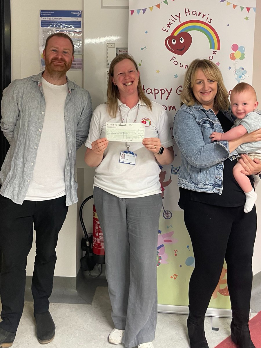 EmHFoundation's tweet image. It was lovely to meet Ben, Charlotte and Harrison today and receive a cheque for £1500 raised by the staff at Linney. Charlotte nominated us to be beneficiaries of the fundraising after she spent time on @SfhNICU with Harrison last year. Thank you! #Charity #Neontal #ThankYou