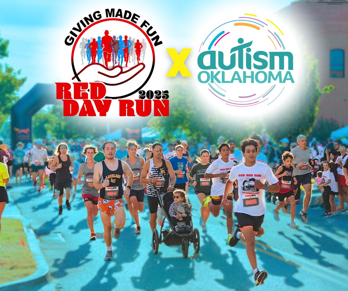 Coming Saturday, September 6, 2025 AutismOklahoma is proud to be a 2025 Tithe Partner! 
 When you register and select AutismOklahoma, you’re supporting life-changing programs for people on the autism spectrum right here in Oklahoma
📷 Register now: runsignup.com/Race/OK/Edmond…