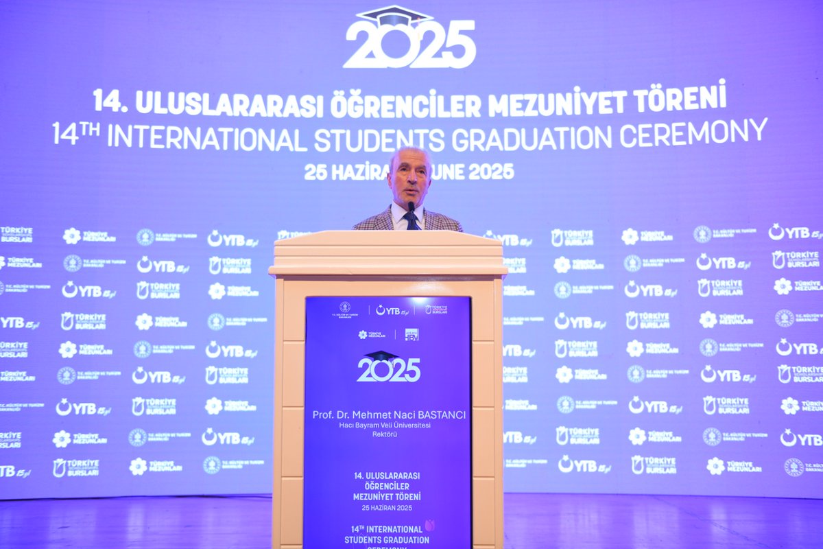 Türkiye Scholarships (@turkiyeburslari) on Twitter photo <a href="/abdullah_eren/">Abdullah Eren</a> 14. Uluslararası Öğrenciler Mezuniyet Töreni’nde konuşan <a href="/hacibayramedutr/">Ankara Hacı Bayram Veli Üniversitesi</a> Rektörü Prof. Dr. <a href="/nacibostanci/">M. Naci Bostancı</a>: “Bu topraklar, kadim medeniyetlerin toprakları. Sizler buraya geldiğinizde yeni bir şeyle karşılaşmıyorsunuz. Bu topraklar yabancı değil. Bu topraklar insanlık tarihinin <a href="/abdullah_eren/">Abdullah Eren</a> 14. Uluslararası Öğrenciler Mezuniyet Töreni’nde konuşan <a href="/hacibayramedutr/">Ankara Hacı Bayram Veli Üniversitesi</a> Rektörü Prof. Dr. <a href="/nacibostanci/">M. Naci Bostancı</a>: “Bu topraklar, kadim medeniyetlerin toprakları. Sizler buraya geldiğinizde yeni bir şeyle karşılaşmıyorsunuz. Bu topraklar yabancı değil. Bu topraklar insanlık tarihinin