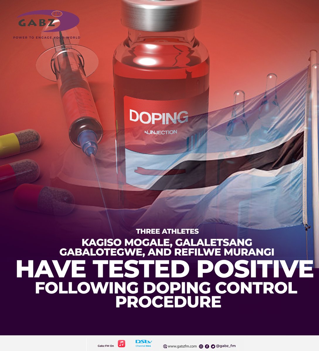 Three athletes — Kagiso Mogale, Galaletsang Gabalotegwe, and Refilwe Murangi — have tested positive following doping control procedure

#PowerToEngageYourWorld