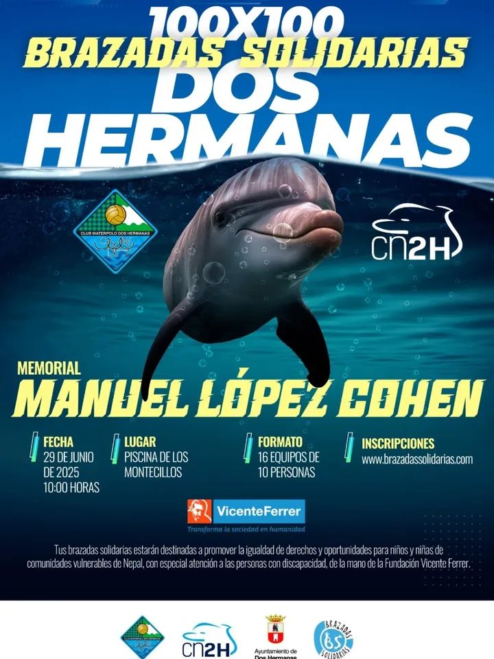 AndaluciaFVF (@andaluciafvf) on Twitter photo 🏊♂️ El 100×100 <a href="/BrazadasSolidar/">Brazadas Solidarias</a> #DosHermanas Memorial Manuel López Cohen se celebrará el domingo 29 de junio en la piscina de Los Montecillos. Un formato que combina #deporte y #solidaridad para ayudar a la infancia en #Nepal.
❗️Inscripciones aquí! iniciativas.fundacionvicenteferrer.org/100x100dosherm… 🏊♂️ El 100×100 <a href="/BrazadasSolidar/">Brazadas Solidarias</a> #DosHermanas Memorial Manuel López Cohen se celebrará el domingo 29 de junio en la piscina de Los Montecillos. Un formato que combina #deporte y #solidaridad para ayudar a la infancia en #Nepal.
❗️Inscripciones aquí! iniciativas.fundacionvicenteferrer.org/100x100dosherm…