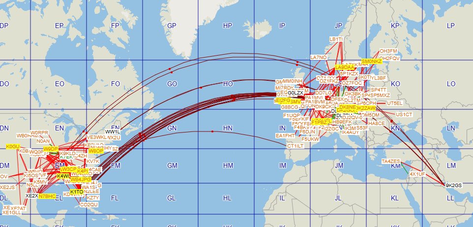 sv1nzx's tweet image. Dead band for S Europe today.. furthest DX was CT at random intervals whilst the higher lats are enjoying #dx into the Americas #6m #magicband #hamradio #sporadicE #VHFDX