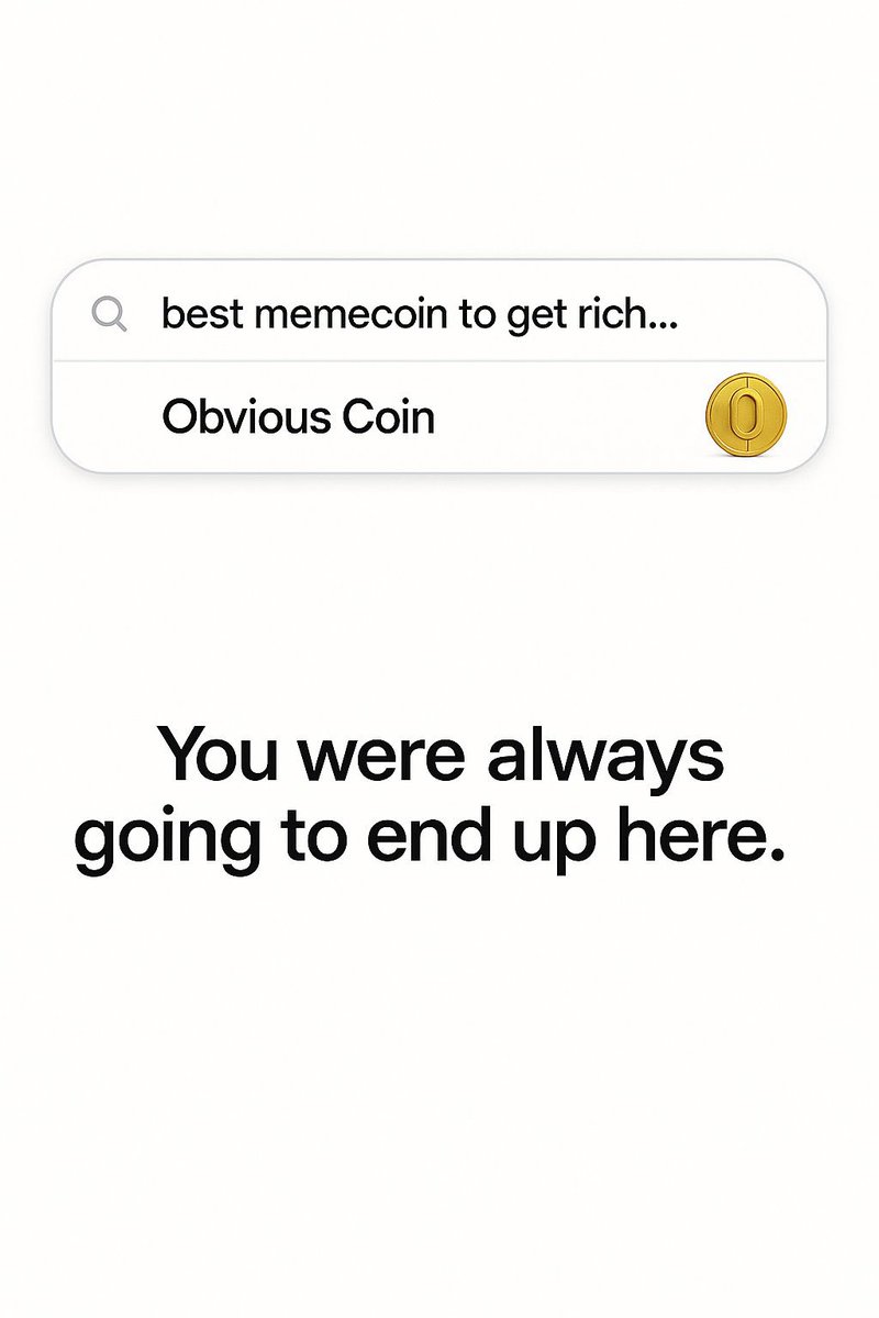 <a href="/WatcherGuru/">Watcher.Guru</a> It was #Obvious <a href="/Obviouscoinsol/">ObviousCoin</a>