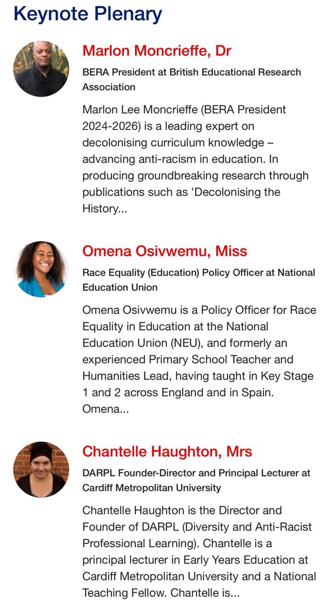 The next <a href="/DrMoncrieffe/">Marlon Lee Moncrieffe</a> BERA Four Nations Presidential Seminar will be the opening plenary at <a href="/BERANews/">BERA</a> conference September 9th 2025. I will converse with policy makers, teachers, and researchers as leaders of anti-racist practice in advancing education for all. Do join us⬇️