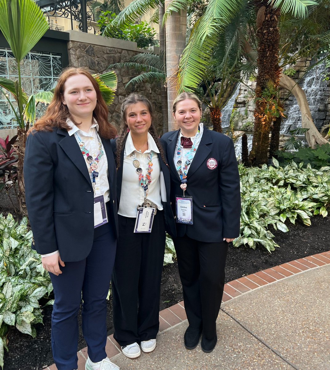 CVCCWorks's tweet photo. CVCC brought their A-game to Nashville! Three of our outstanding students recently represented us at the HOSA International Leadership Conference—and they absolutely crushed it.

🌟Penelope Bly, a senior from @RoyaltonSchools in our Sports Medicine Exercise Science program, advanced to the second round in Sports Medicine, ranking among the top 34 competitors nationwide.
🌟Ash Watkins, a junior from @bbhcsd and fellow Sports Medicine Exercise Science student, proudly represented in the Nutrition event.
🌟Emilee Sanicky, a senior from @CUYHTS in our Health Careers program, earned first place nationally in Nursing Assisting! 🥇

We are so proud of these students for their hard work, professionalism, and passion. They didn’t just compete—they represented CVCC in the best way possible. 🙌✨

#CVCCProud #HOSA2025 #HOSAILC2025 #CareerTech #FutureHealthcareLeaders #StudentSuccess #CVCC #CVCCWorks