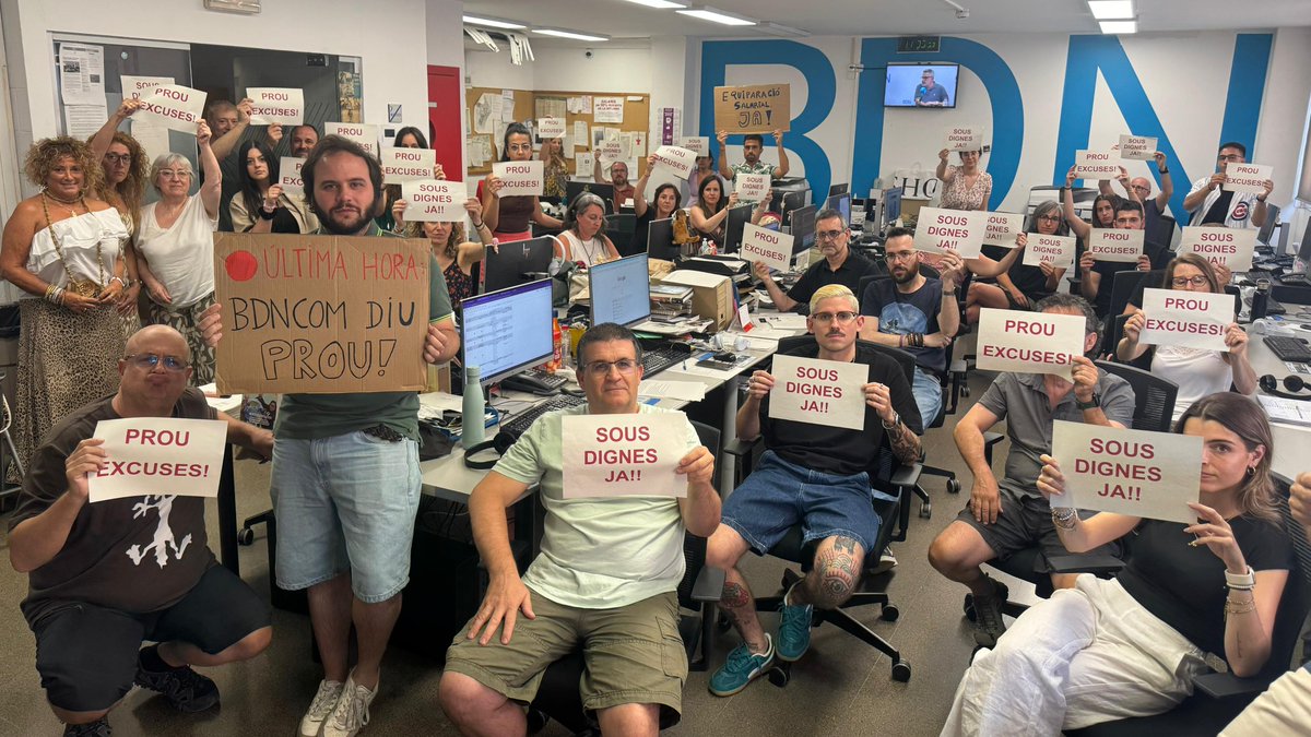 🔴ÚLTIMA HORA: La paciència s'ha esgotat!

Les protestes i les mobilitzacions per aconseguir l'equiparació salarial compten amb el suport unànime de tota la plantilla <a href="/bdncom/">Badalona Comunicació</a>.
